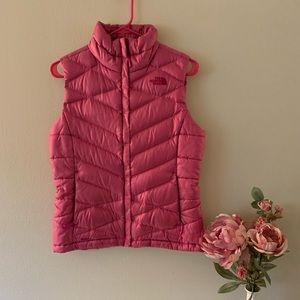 Pink North Face Vest